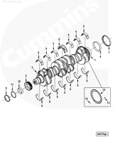 Коренные вкладыши к-т двигателя Cummins ISLe 4089759 3800270